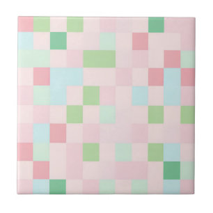 Azulejo De Cerâmica Pastel Checkered Modern Cottagecore Primavera Home