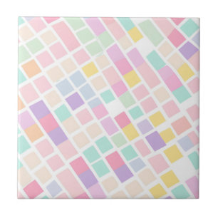 Azulejo De Cerâmica Pastel Checkered Modern Cottagecore Primavera Home