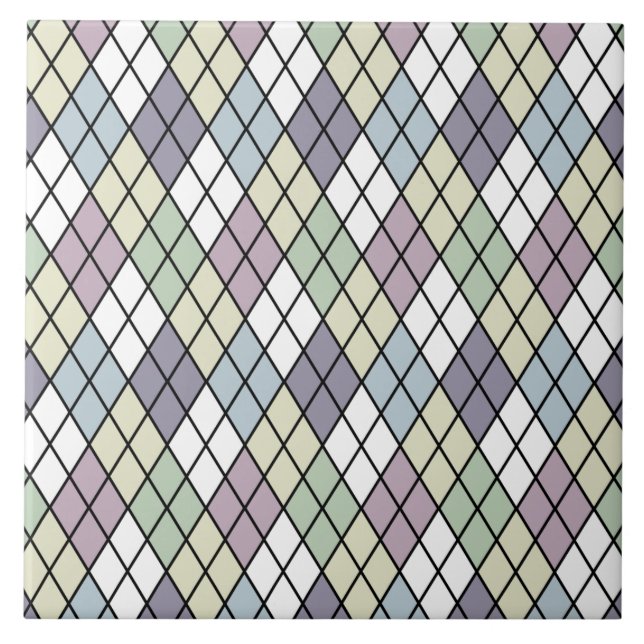 Azulejo De Cerâmica Pastel Diamantes (Frente)