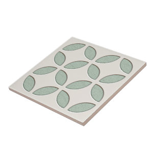 Azulejo De Cerâmica Pastel Esbranquiçado Mint Green Ethnic Art