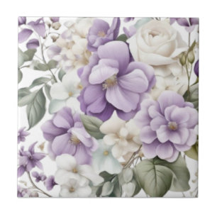 Azulejo De Cerâmica pastel floral