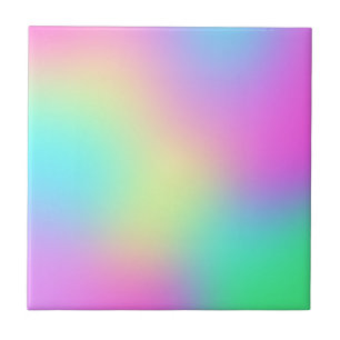 Azulejo De Cerâmica Pastel Rainbow Colors Abstract Blur Gradient Ombre