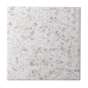 Azulejo De Cerâmica Pastel Taupe e Beige Terrazzo Impressão