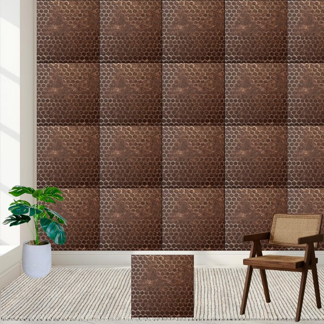 Azulejo De Cerâmica Pastilha-Noz-Castanho-Pedra-Pedra (Walnut Brown Stone-like Glitter Floor Backsplash Ceramic Tile)