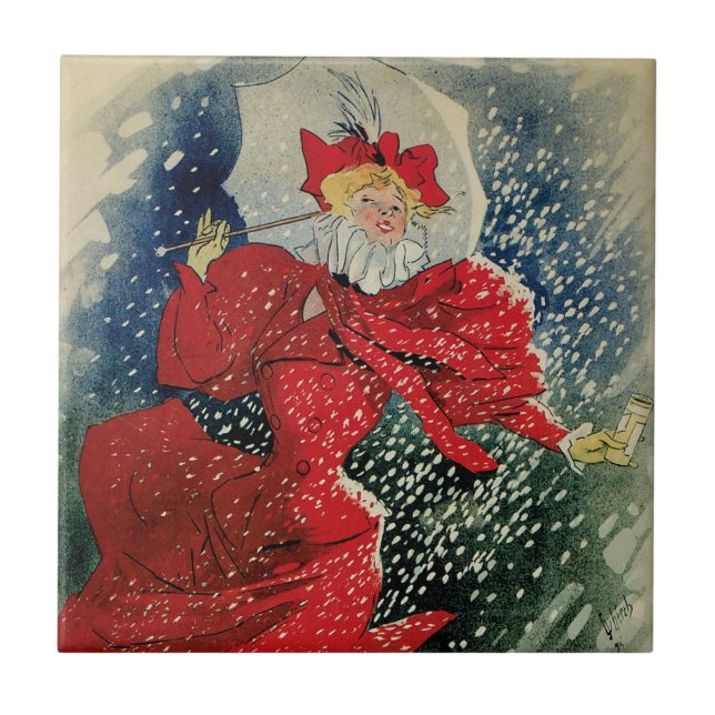 Azulejo De Cerâmica Pastilhas Antigas Geraudel Art Nouveau (Frente)