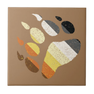 Azulejo De Cerâmica Pata Afastada do Orgulho do Urso