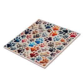 Azulejo De Cerâmica pata canina mural impressa com paixão