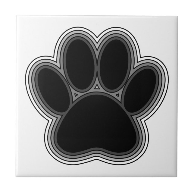 Azulejo De Cerâmica Pata de Cachorro com Contornos (Frente)