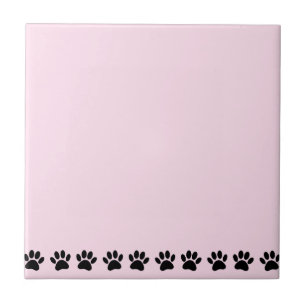 Azulejo De Cerâmica Pata de Cachorro Estilo Rosa Claro