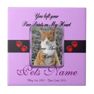 Azulejo De Cerâmica Pata Imprime em Meu Coração - Mauve