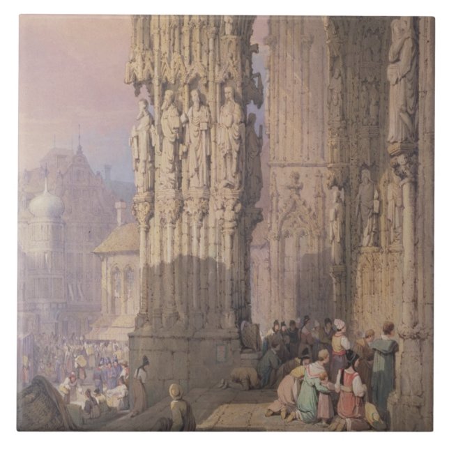 Azulejo De Cerâmica Patamar da catedral de Regensburg (Frente)