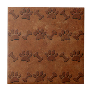 Azulejo De Cerâmica Patas E Ossos Padrão Faux Terracotta Impressão