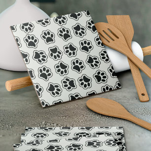 Azulejo De Cerâmica Patas Negras, Patas-Cachorros, Patas-Gatos, Contor