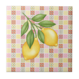 Azulejo De Cerâmica Patchwork Lemon