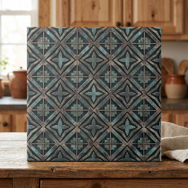 Azulejo De Cerâmica Pátina Industrial Geométrico #4 ID1227