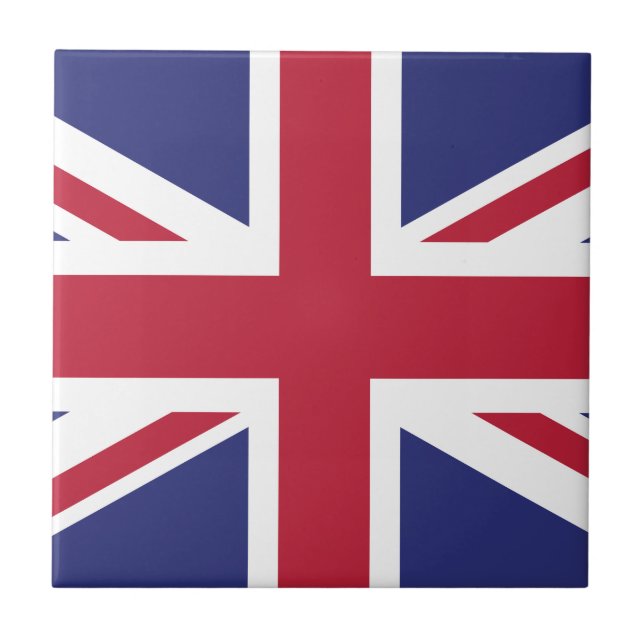 Azulejo De Cerâmica Patriotic United Kingdom Flag (Frente)