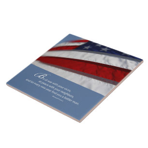 Azulejo De Cerâmica Patriótico, Bandeira Americana