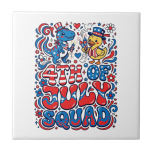 Azulejo De Cerâmica Patriótico Kawaii Dinossauro Melhor Padrasto Já Pa