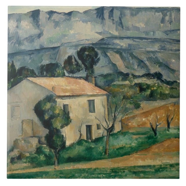 Azulejo De Cerâmica Paul Cezanne - Casa em Provença (Frente)
