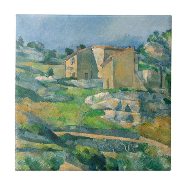 Azulejo De Cerâmica Paul Cezanne - Casas em Provença, Vale do Riaux (Frente)