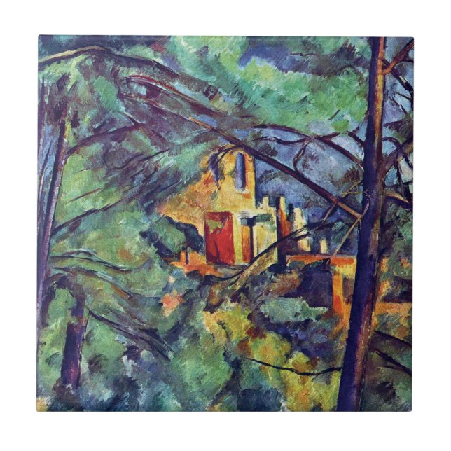 Azulejo De Cerâmica Paul Cezanne - Chateau Noir O Maneiro Negro (Frente)