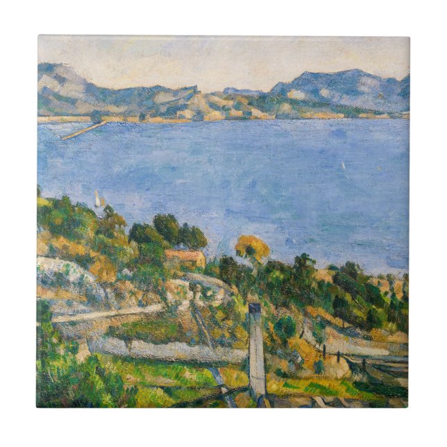 Azulejo De Cerâmica Paul Cezanne - Golfo de Marselha visto de Estaque (Frente)