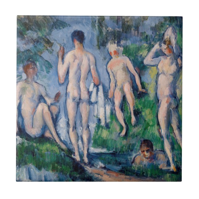 Azulejo De Cerâmica Paul Cezanne - Grupo dos Bathers (Frente)