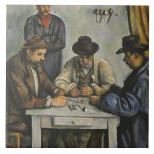 Azulejo De Cerâmica Paul Cezanne - jogadores de cartão