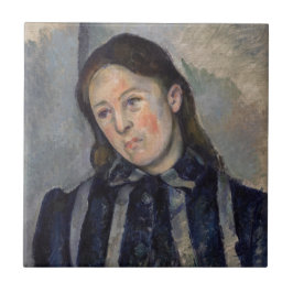 Azulejo De Cerâmica Paul Cezanne - Madame Cezanne com Cabelo Solto