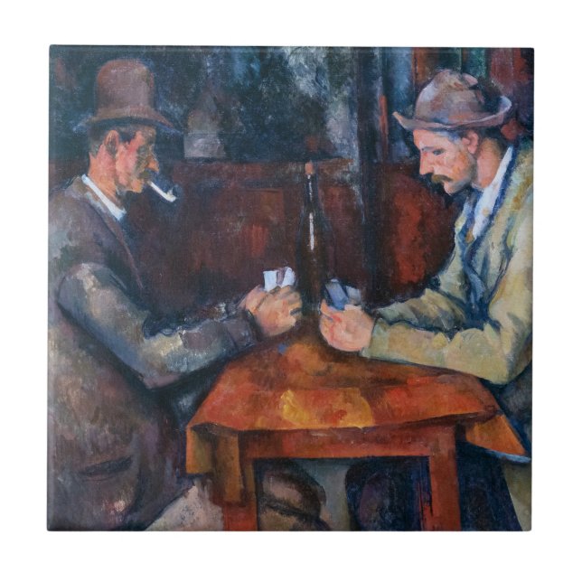 Azulejo De Cerâmica Paul Cezanne - Os Jogadores De Cartão (Frente)