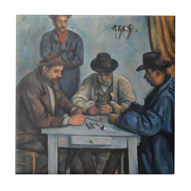 Azulejo De Cerâmica Paul Cezanne | os jogadores de cartão (Frente)