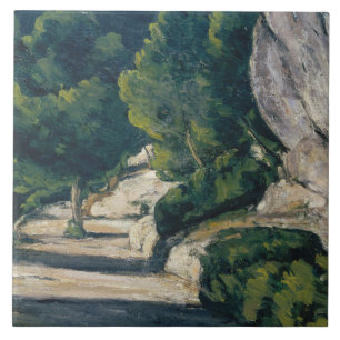Azulejo De Cerâmica Paul Cezanne - Paisagem. Estrada com Árvores em R