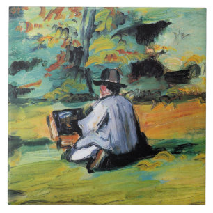 Azulejo De Cerâmica Paul Cezanne - Um Pintor em Ação,