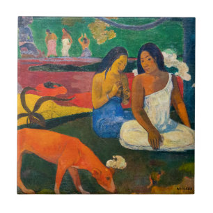 Azulejo De Cerâmica Paul Gauguin - Árearea / O Cachorro Vermelho