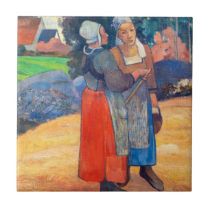 Azulejo De Cerâmica Paul Gauguin - Camponesas Bretãs