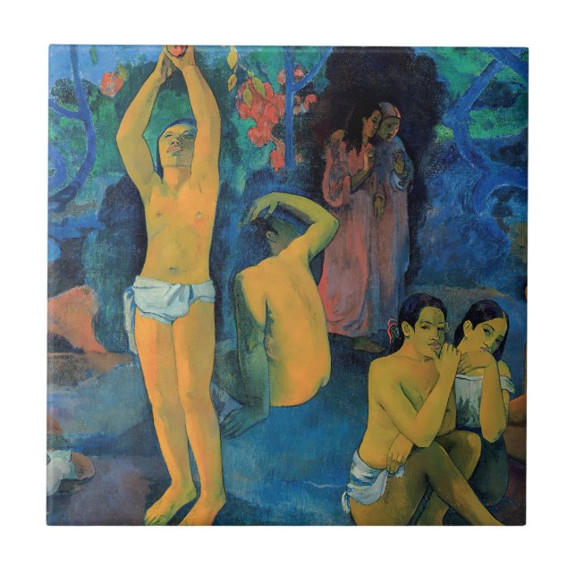 Azulejo De Cerâmica Paul Gauguin - De Onde Vimos? (Frente)