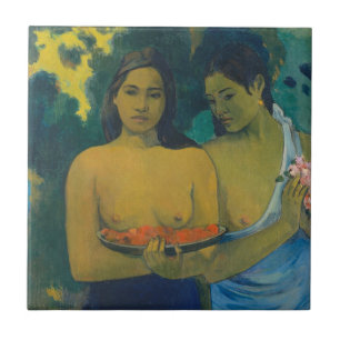 Azulejo De Cerâmica Paul Gauguin - Duas Mulheres Taitianas