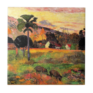 Azulejo De Cerâmica Paul Gauguin, famoso quadro, venha aqui.