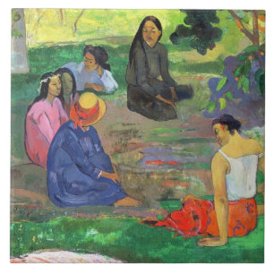 Azulejo De Cerâmica Paul Gauguin   Les Parau Parau (Gossipers)