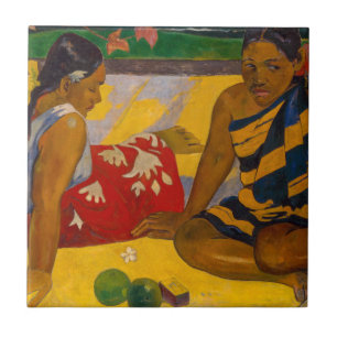 Azulejo De Cerâmica Paul Gauguin - Mulheres taitianas / Parau Api