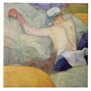 Azulejo De Cerâmica Paul Gauguin no calor, ou os porcos, 1888