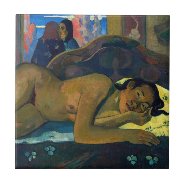 Azulejo De Cerâmica Paul Gauguin - Nunca mais / O Taiti (Frente)
