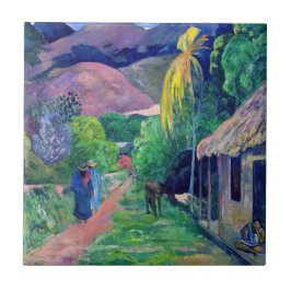 Azulejo De Cerâmica Paul Gauguin - Rua no Taiti