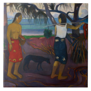 Azulejo De Cerâmica Paul Gauguin - Sob o Pandanus