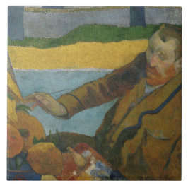 Azulejo De Cerâmica Paul Gauguin Vincent van Gogh pintando girassóis