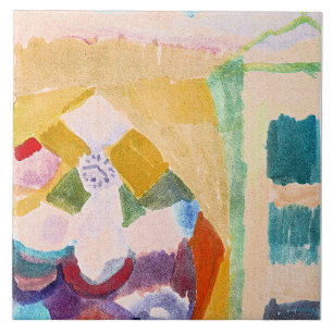 Azulejo De Cerâmica Paul Klee - Interior com o Relógio