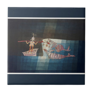 Azulejo De Cerâmica Paul Klee O Navegador Poster Náutico Abstrato