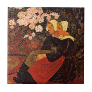 Azulejo De Cerâmica Paul Serusier, Duas Mulheres Bretãs,