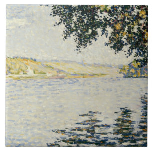 Azulejo De Cerâmica Paul Signac - vista do Seine em Herblay