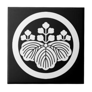 Azulejo De Cerâmica Paulownia com 5-3 florescências em círculo